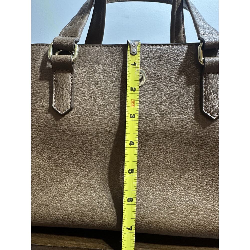 ORA DELPHINE SATCHEL PEBBLE LEATHER CAMEL TAN 12" X 7" SMALL Bag CLASSIC LUXURY - Picture 10 of 16